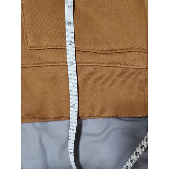 Carhartt Brown Full-Zip Hoodie XL Logo Sweatshirt Workwear Cotton Blend - Picture 11 of 11